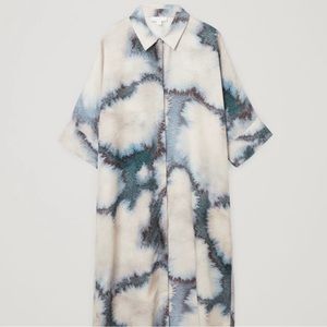 COS Tie Dye Oversize Button-Up Dress